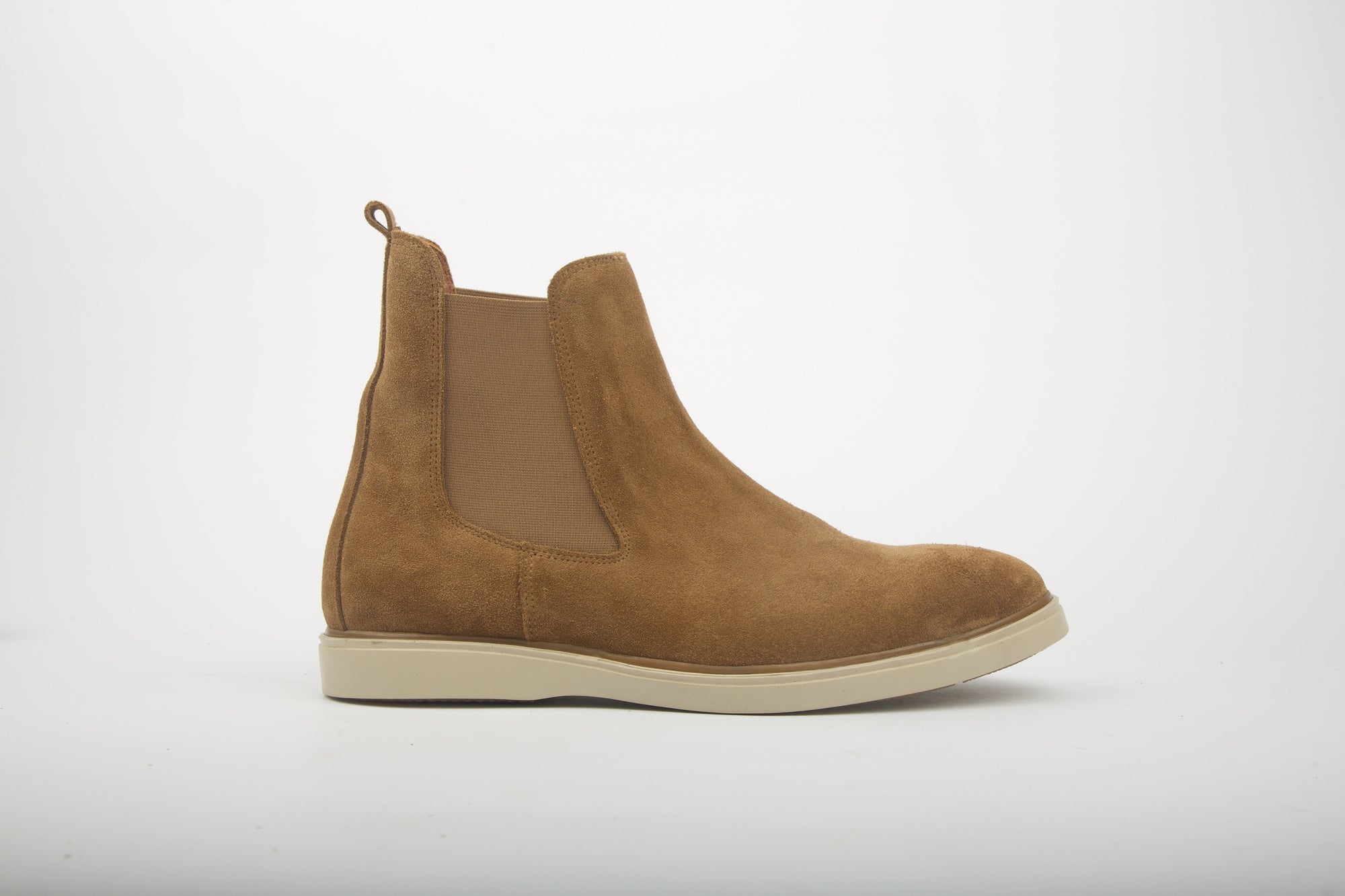 Bottines en daim beige