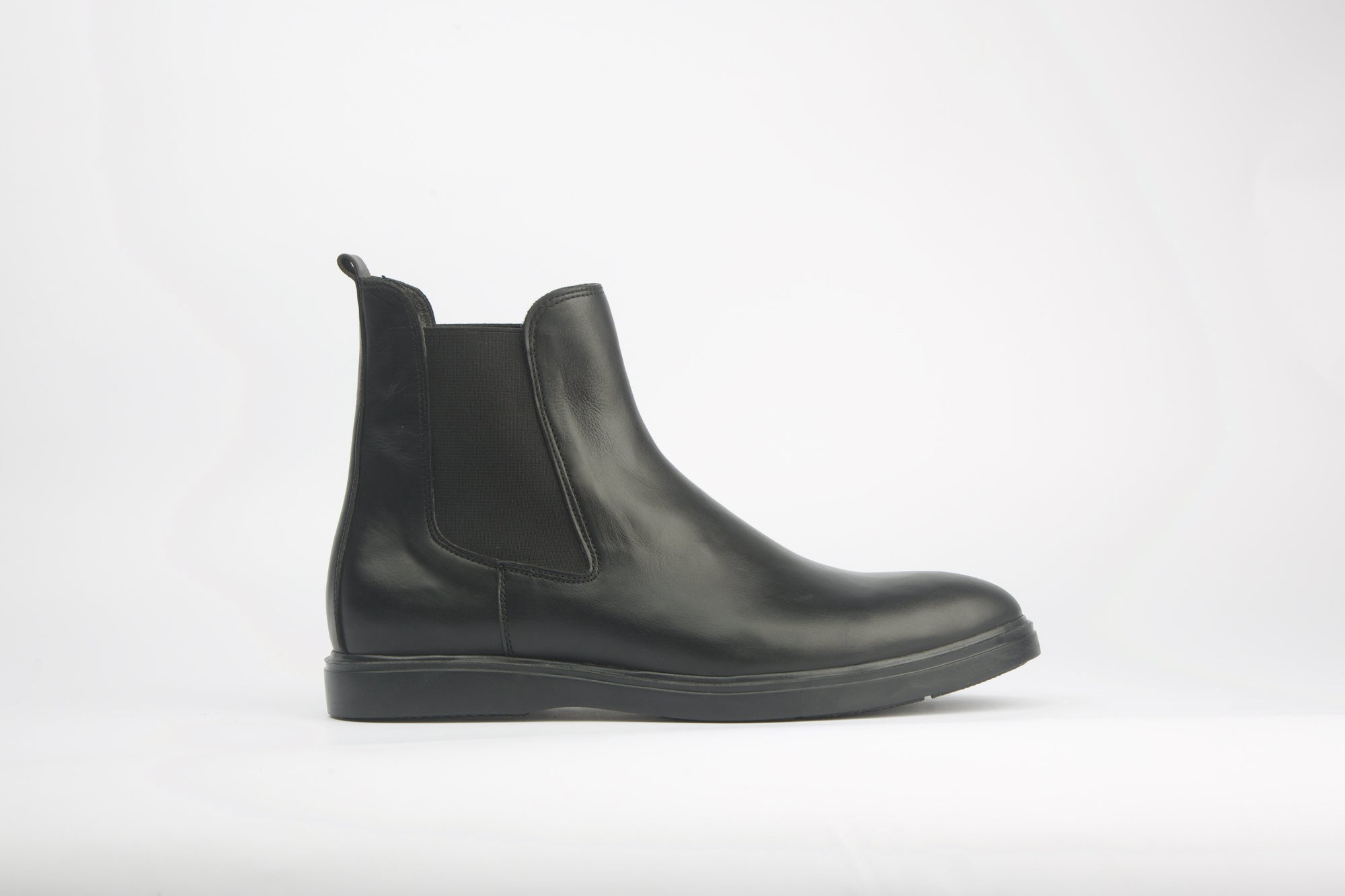 Bottines en cuir noir