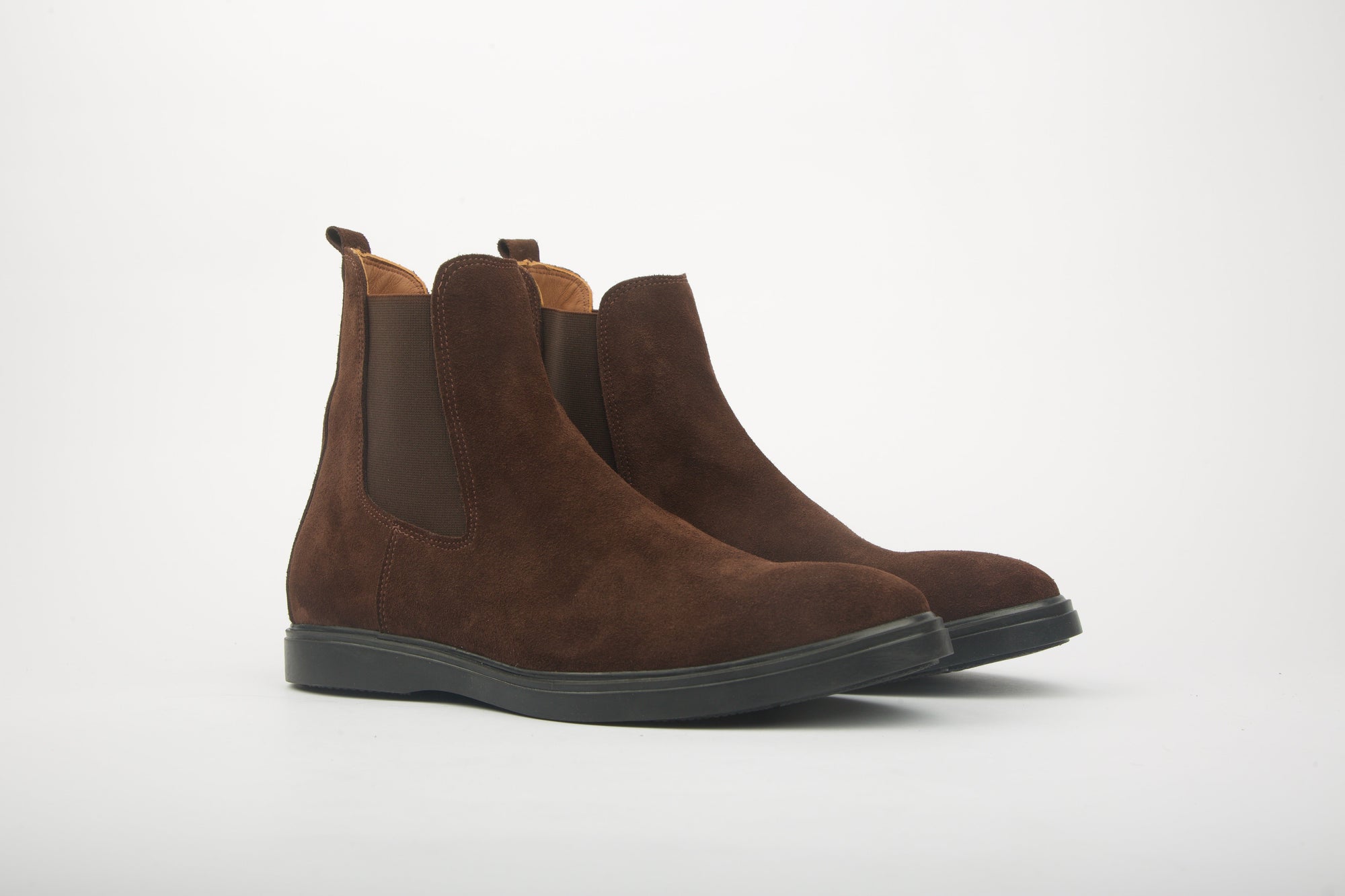 Bottines en daim marron