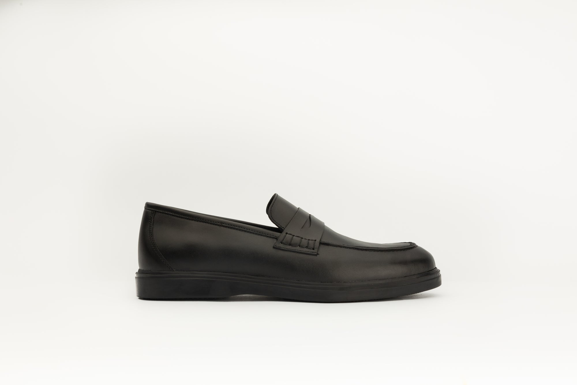 Mocassins en cuir noir