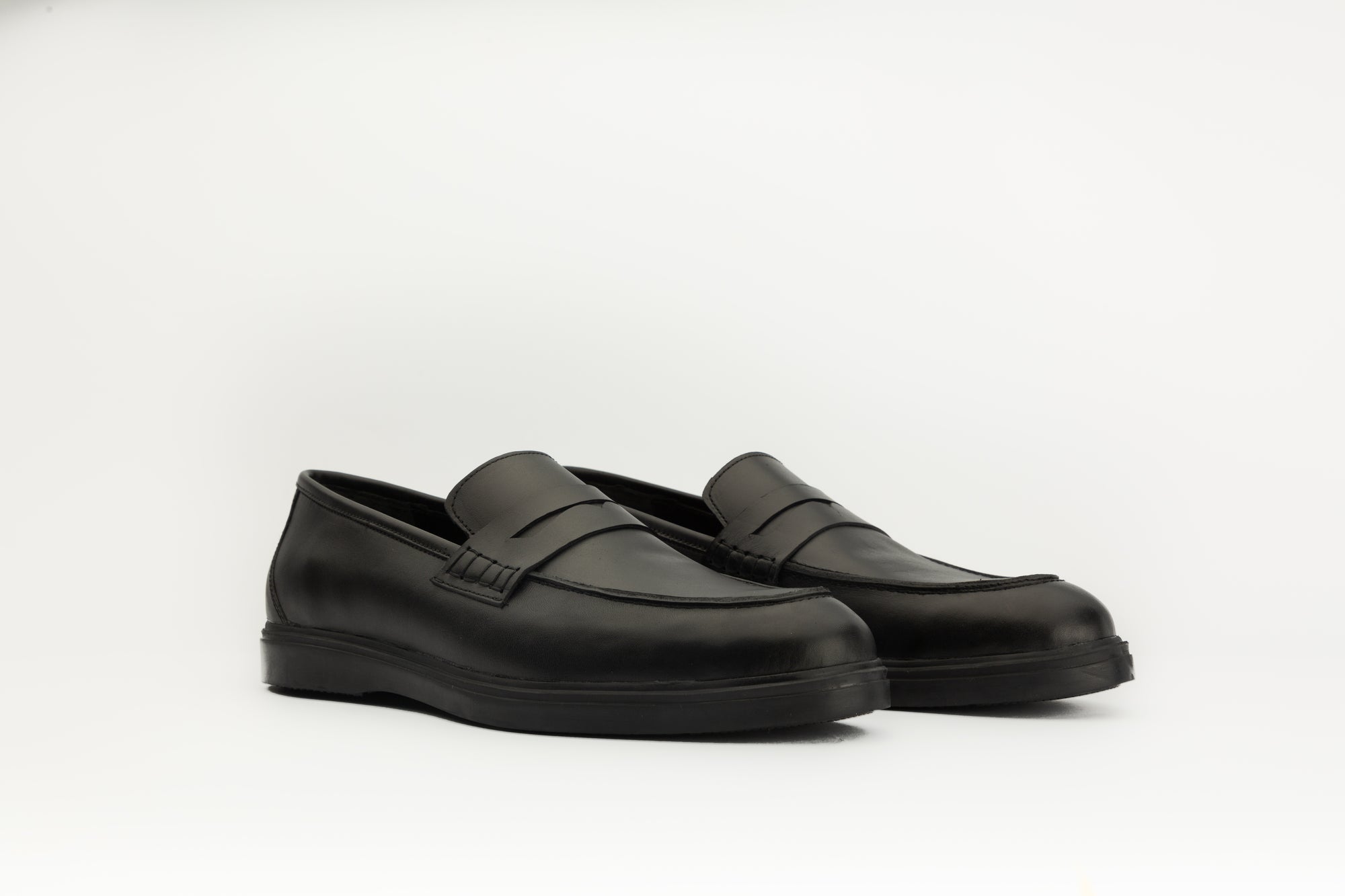 Loafers in Black Leather