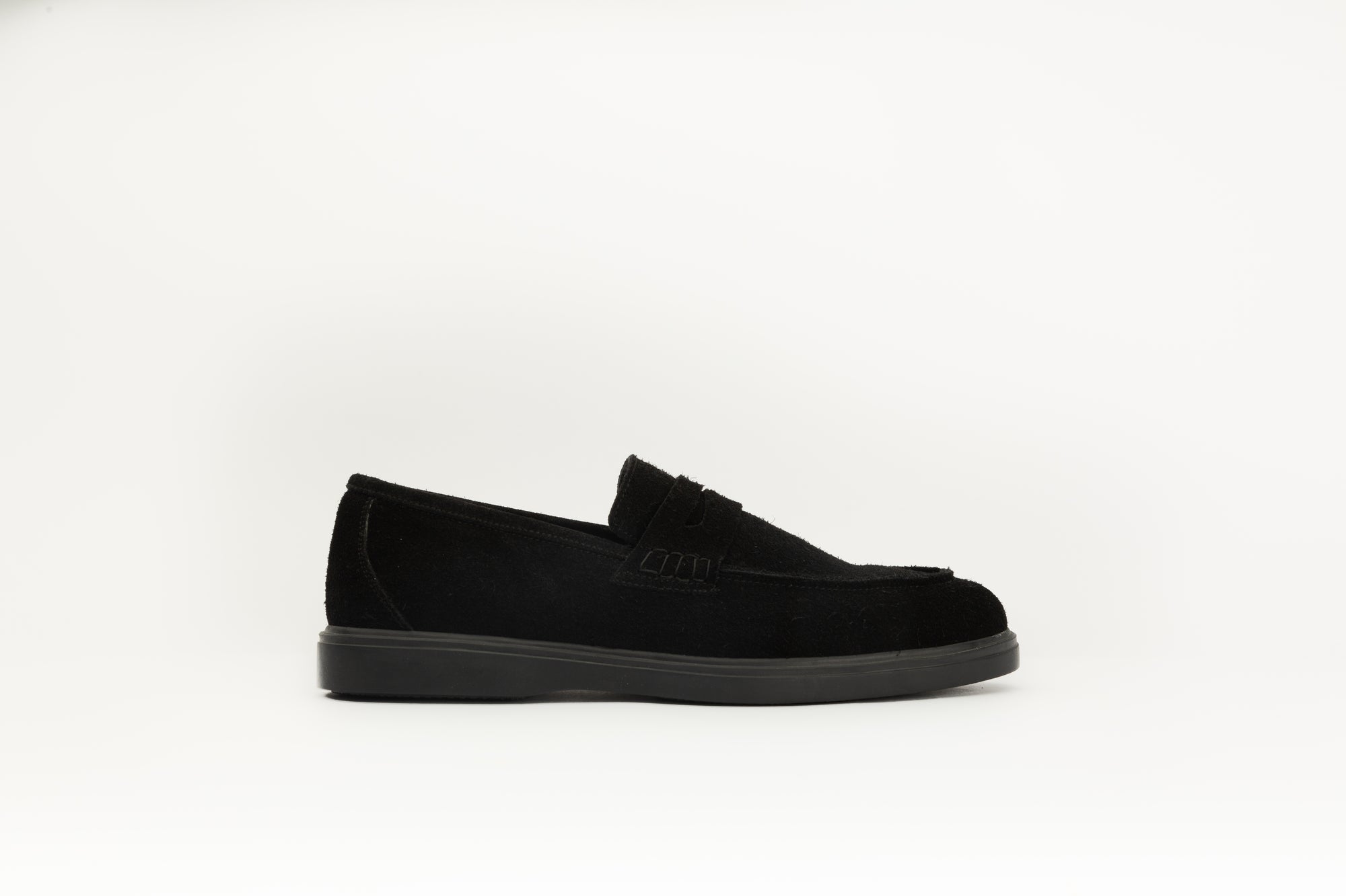 Mocassins en daim noir