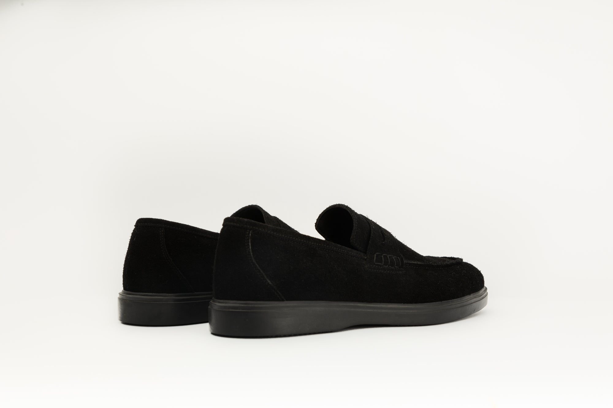 Mocassins en daim noir