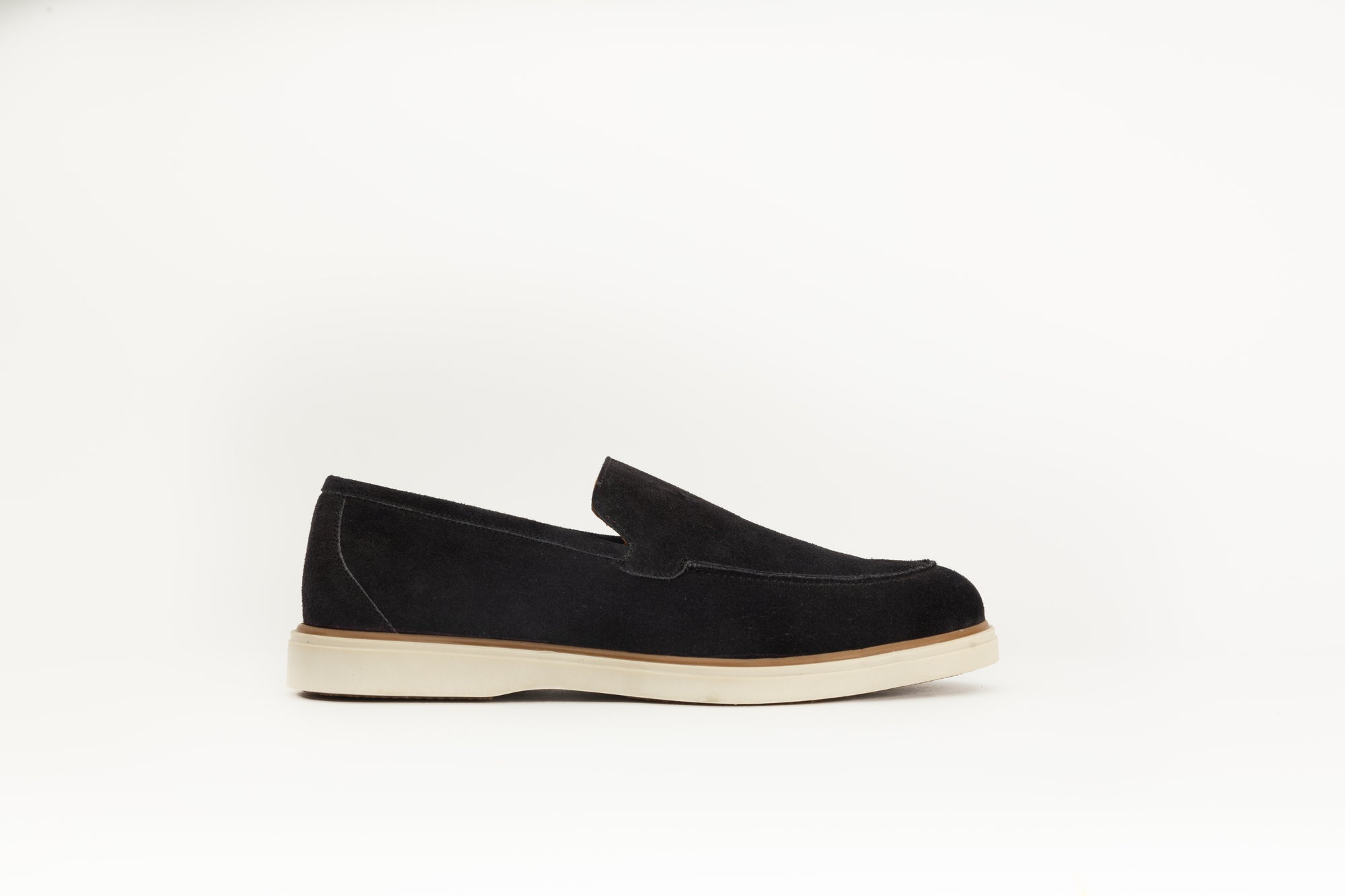 Mocassins en daim bleu