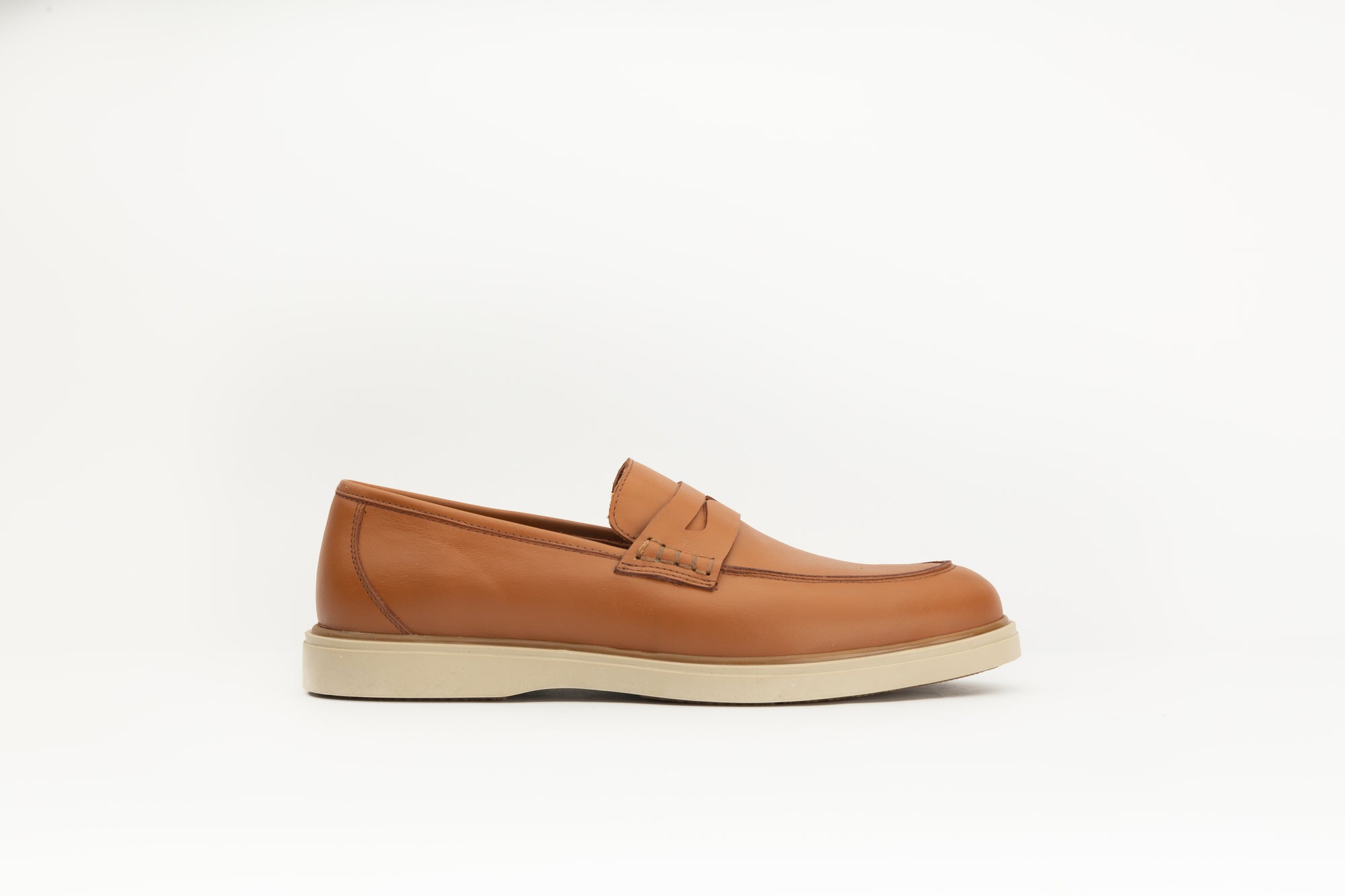 Mocassins en cuir camel