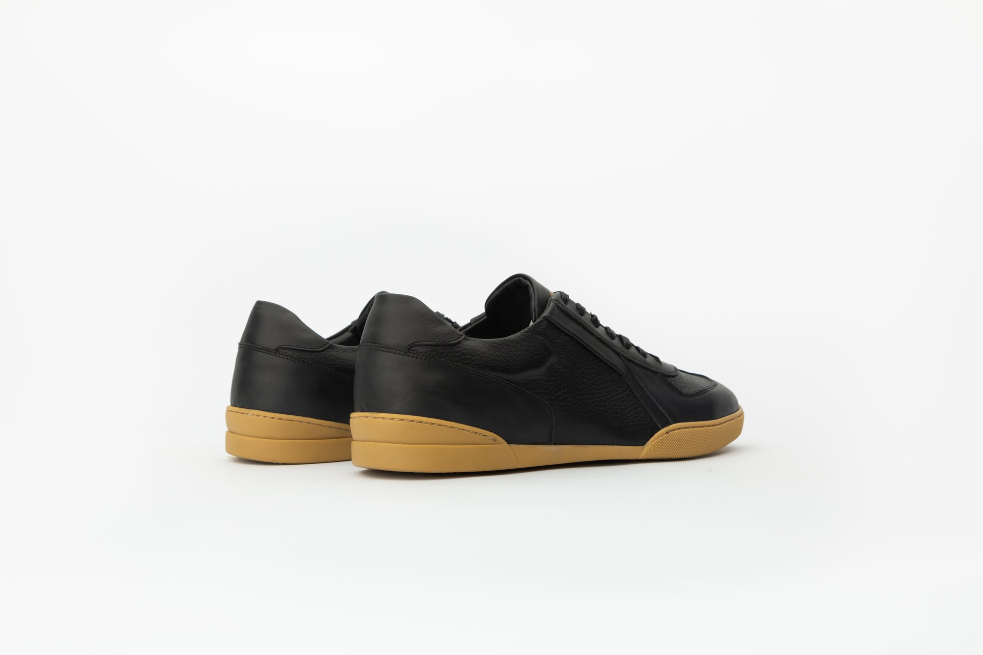 Retro Sneakers in Black Leather