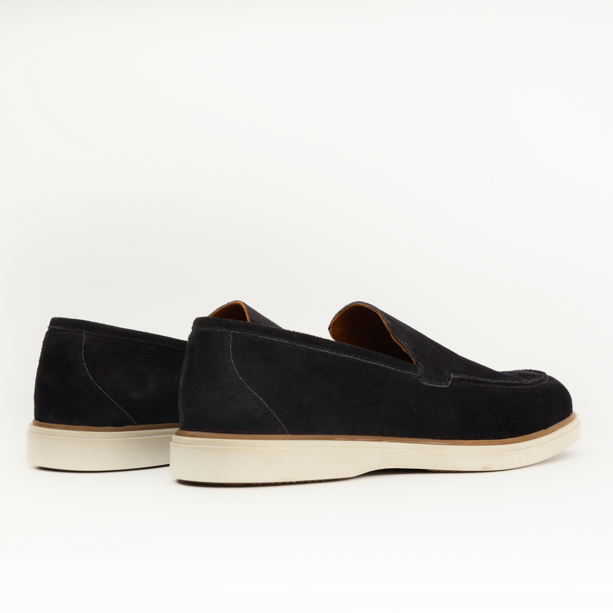 Mocassins en daim bleu