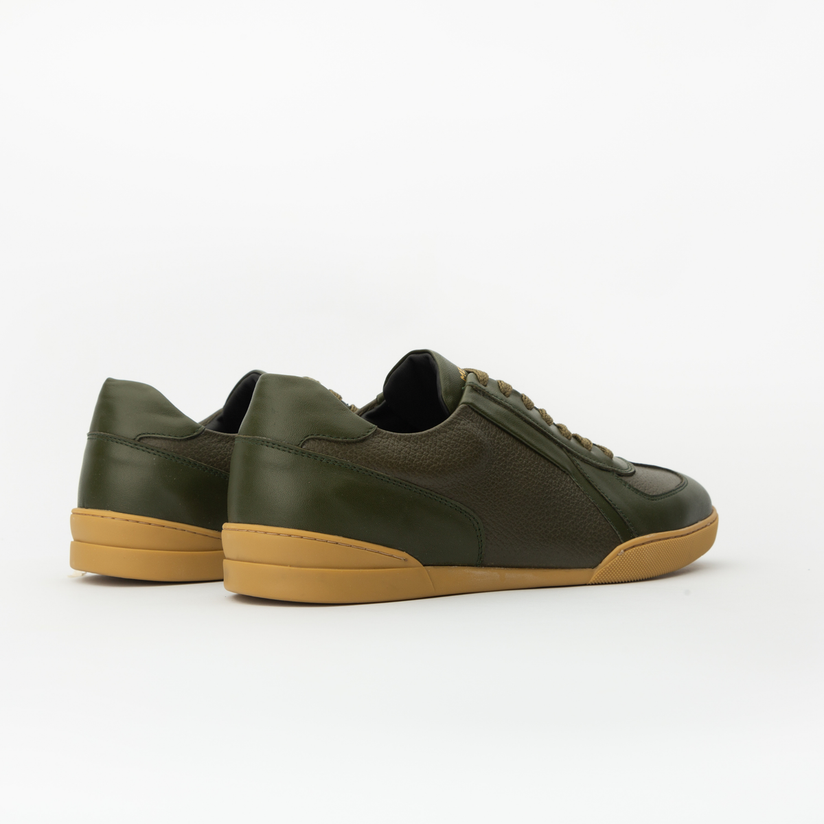 Sneakers RETRO en cuir vert