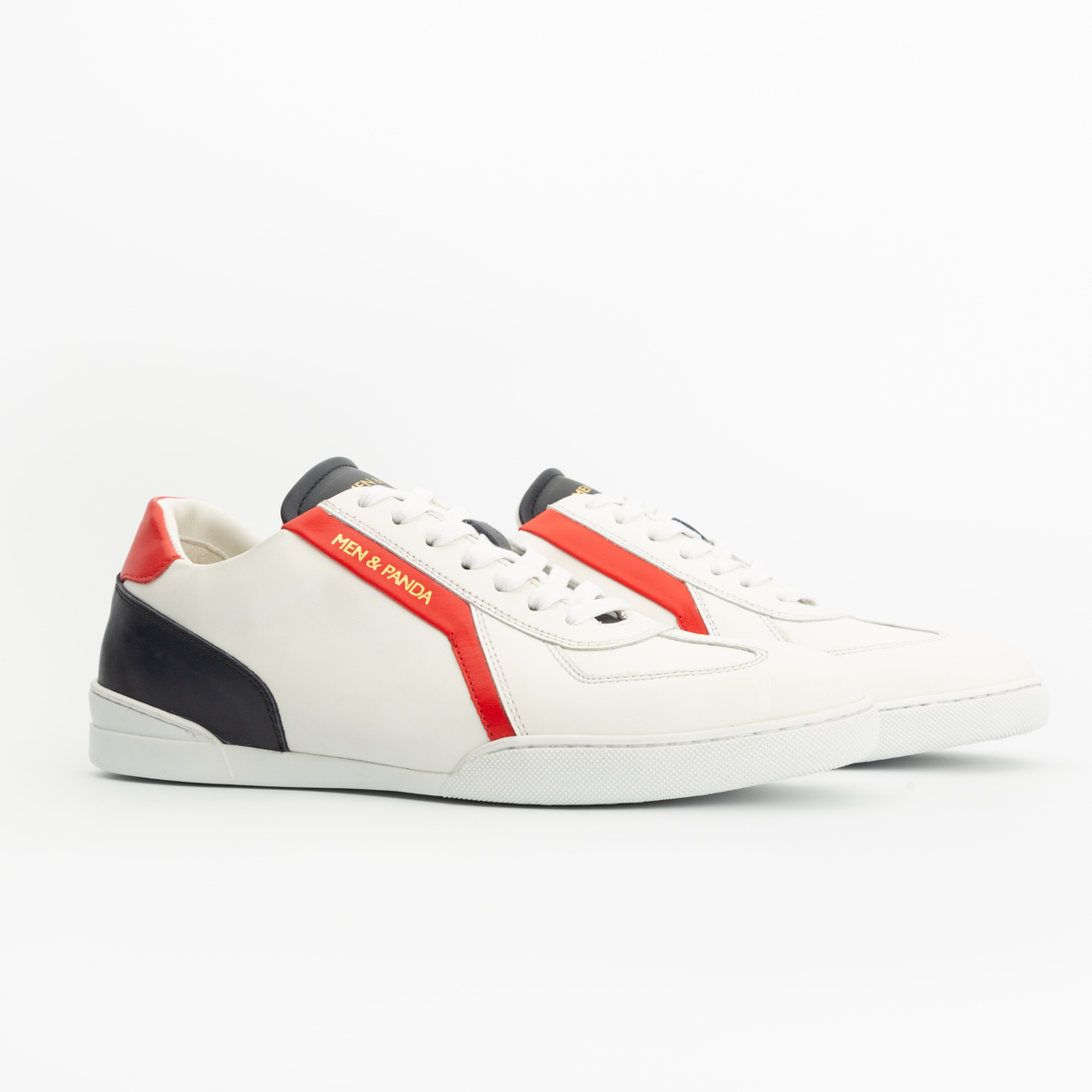 Sneakers RETRO en cuir blanc Men & Panda
