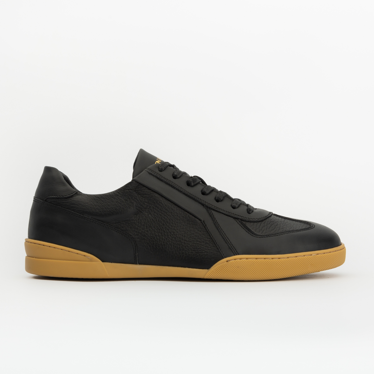 Sneakers RETRO en cuir grainé noir Men & Panda