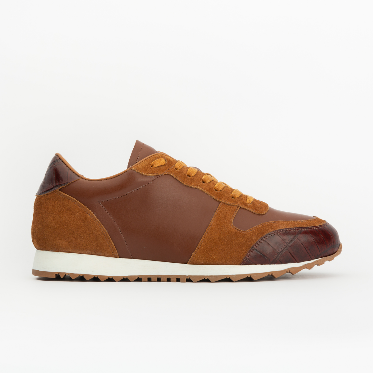 Sneakers RUNNER en cuir marron