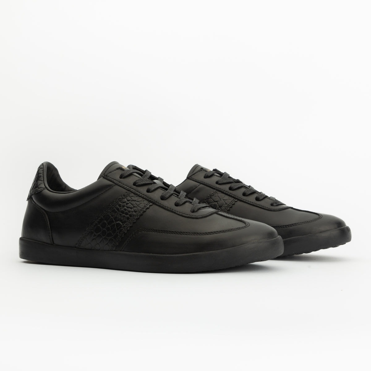 Sneakers ARROW en cuir noir croco