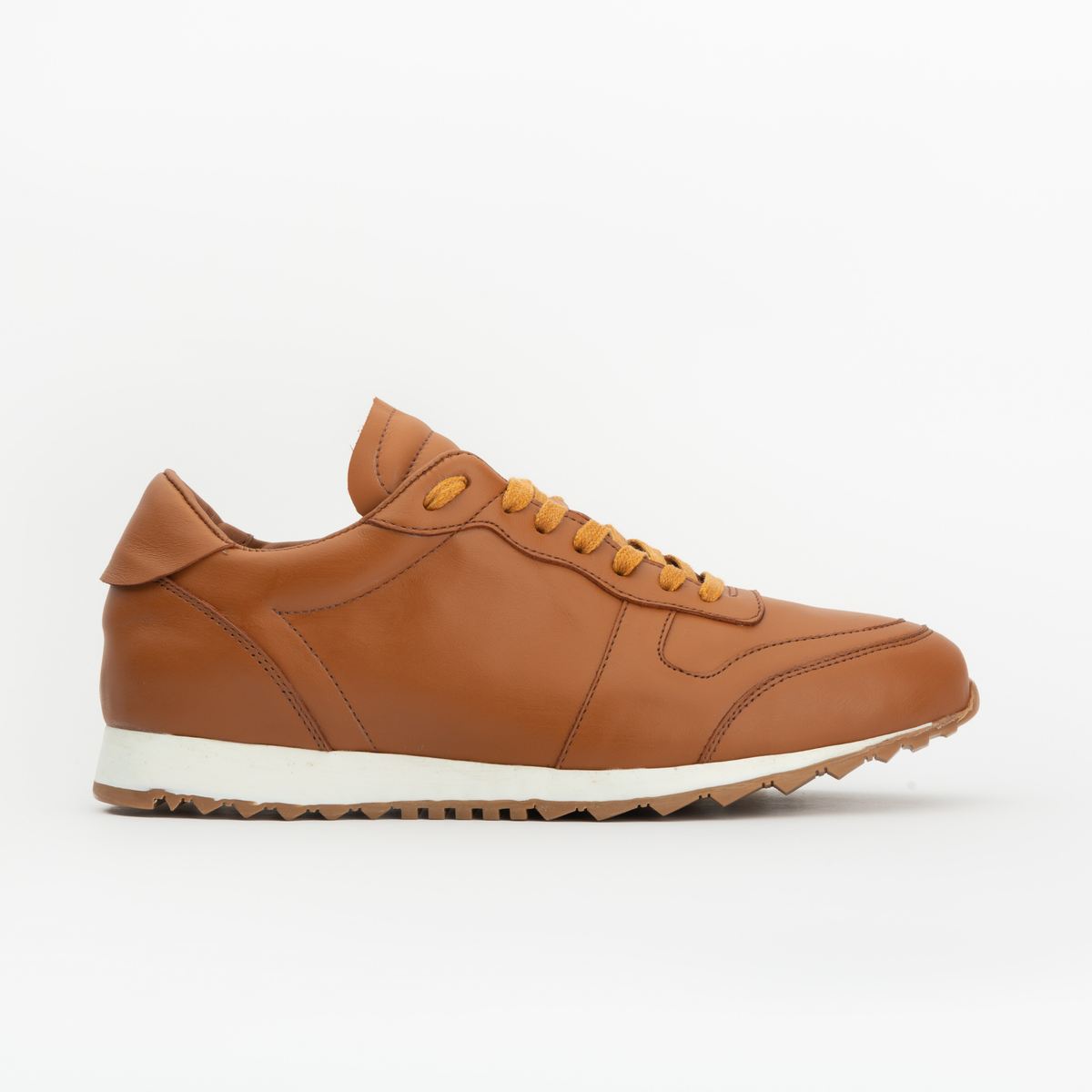 Sneakers RUNNER en cuir camel