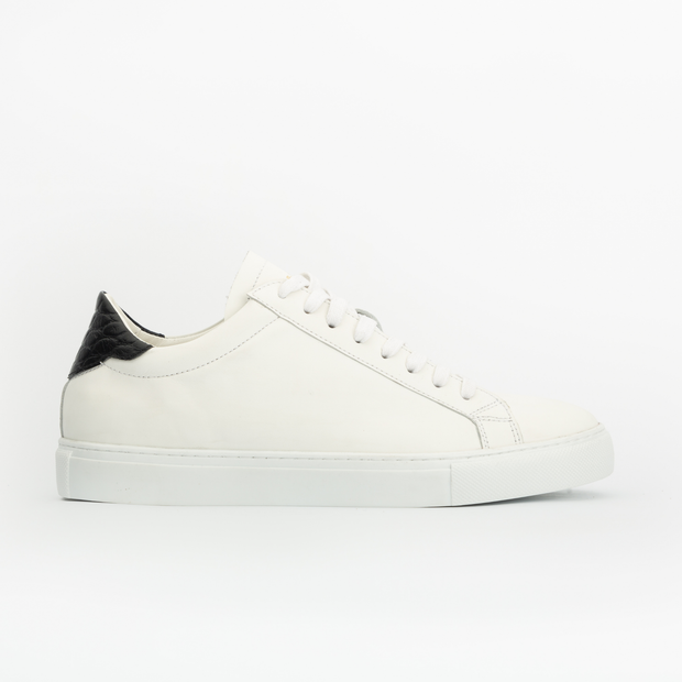 Sneakers GHOST cuir blanc - croco noir Men & Panda