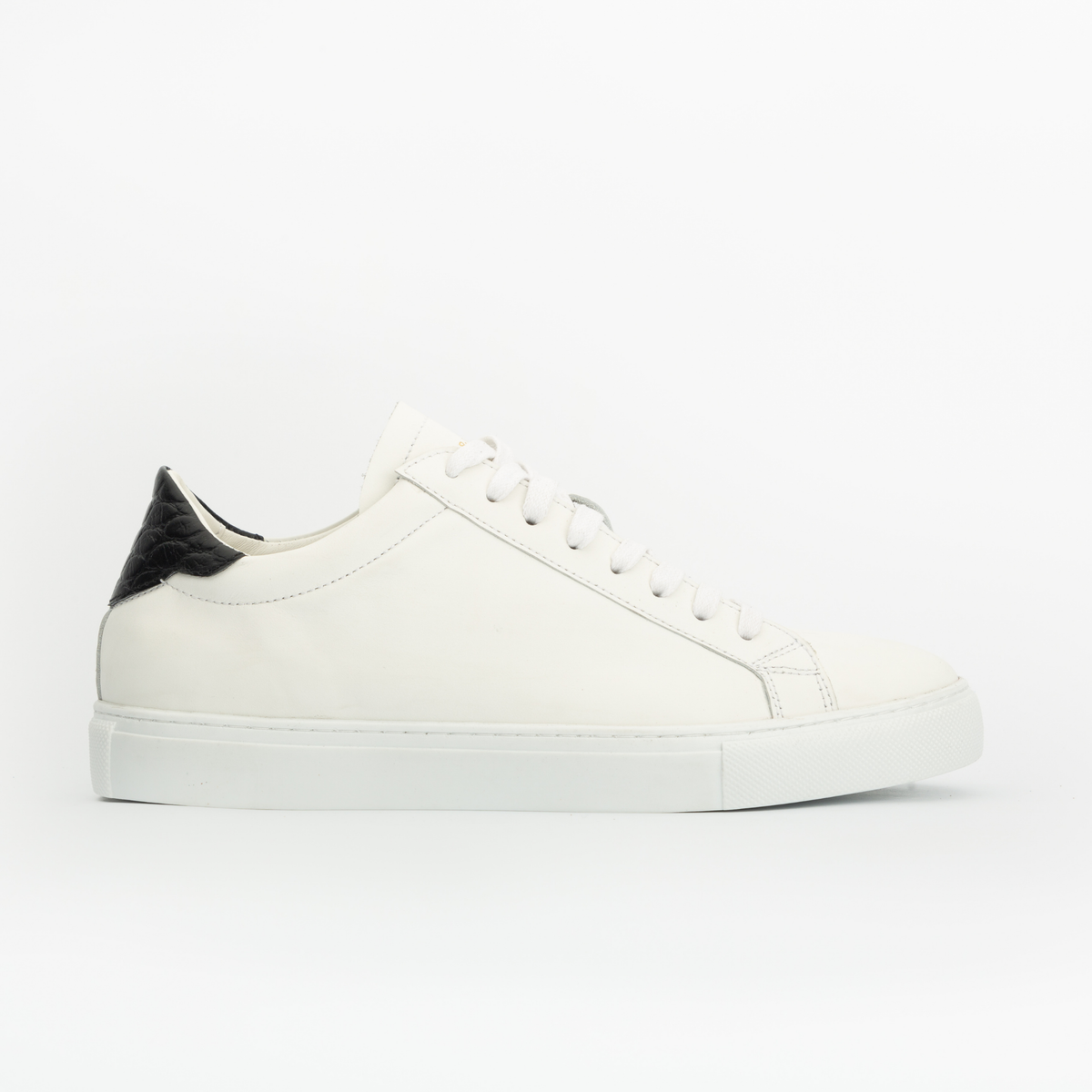 Sneakers GHOST cuir blanc - croco noir