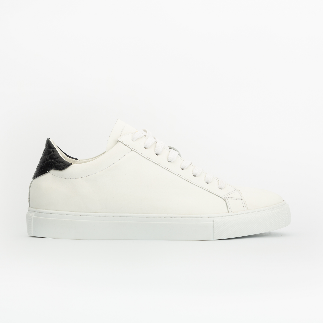 Sneakers GHOST cuir blanc - croco noir Men & Panda