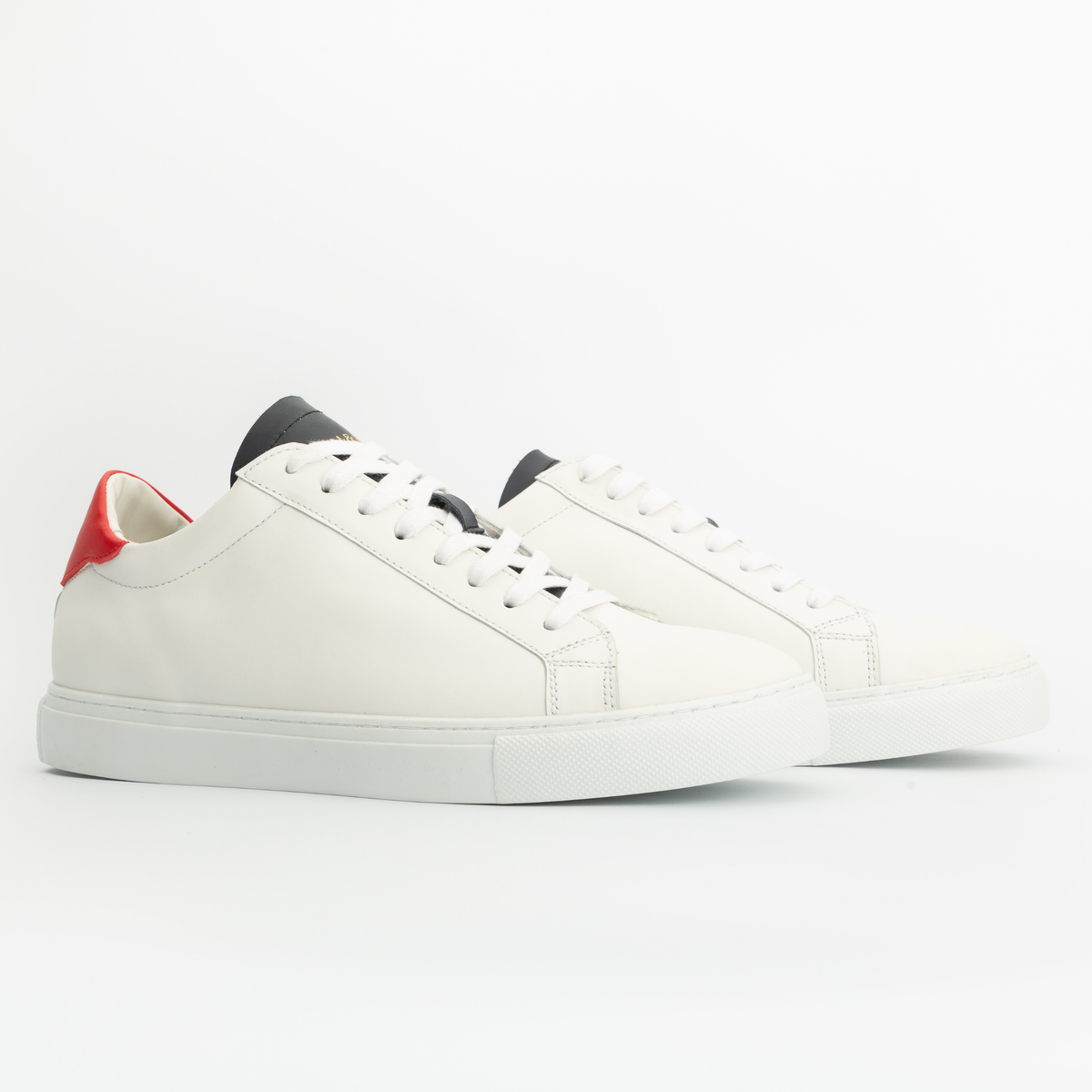 Sneakers GHOST en cuir blanc bleu et rouge