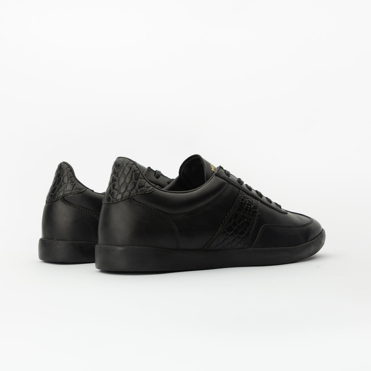 Sneakers ARROW en cuir noir croco