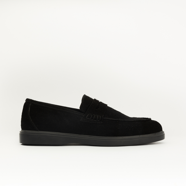 Mocassins en daim noir Men & Panda