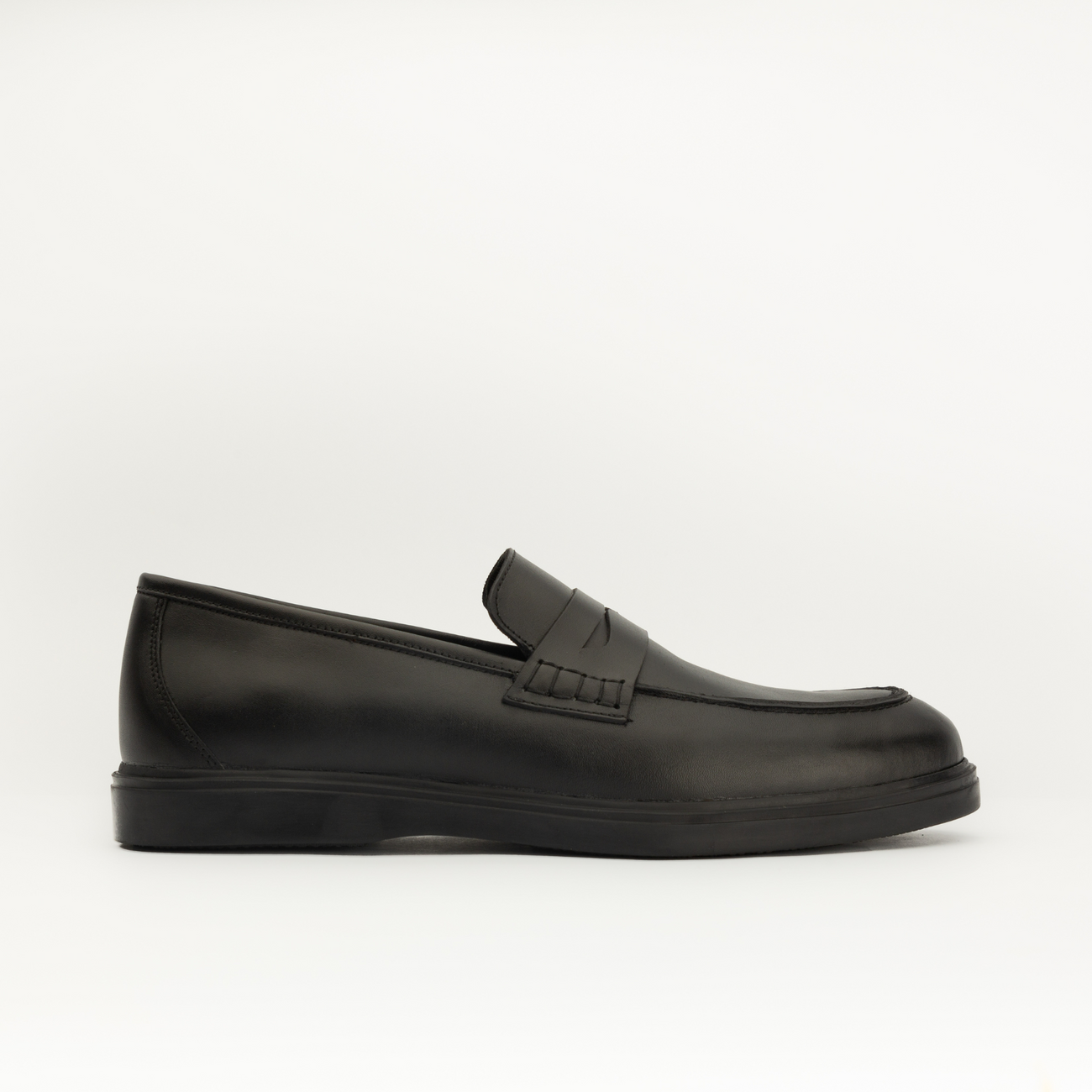 Mocassins en cuir noir Men & Panda