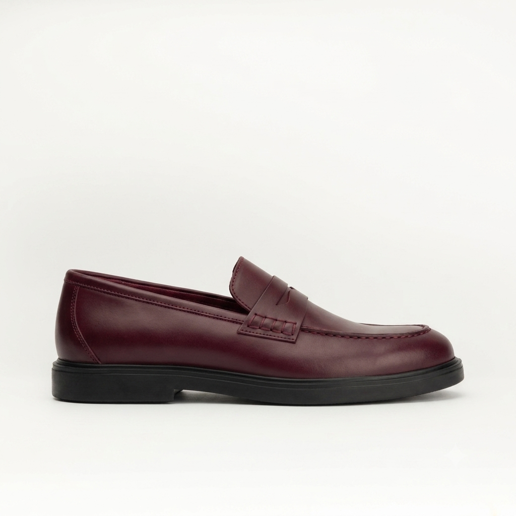 Mocassins en cuir bordeaux Men & Panda