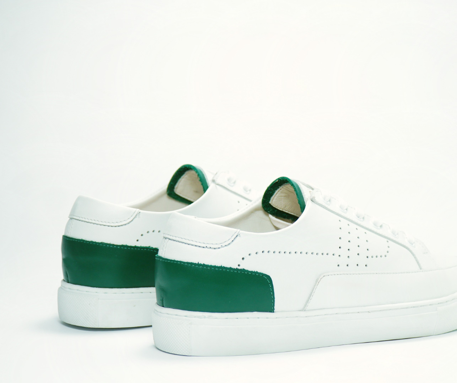 Sneakers CANNY en cuir blanc et vert