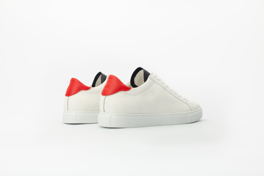 Baskets Ghost en cuir blanc rouge et bleu
