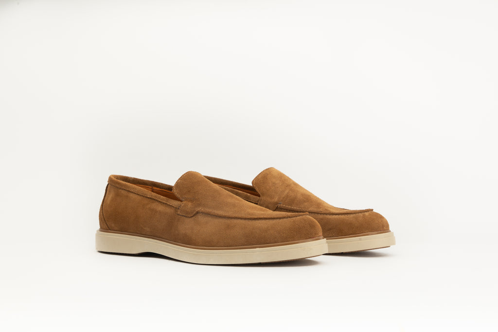 Mocassins en daim camel