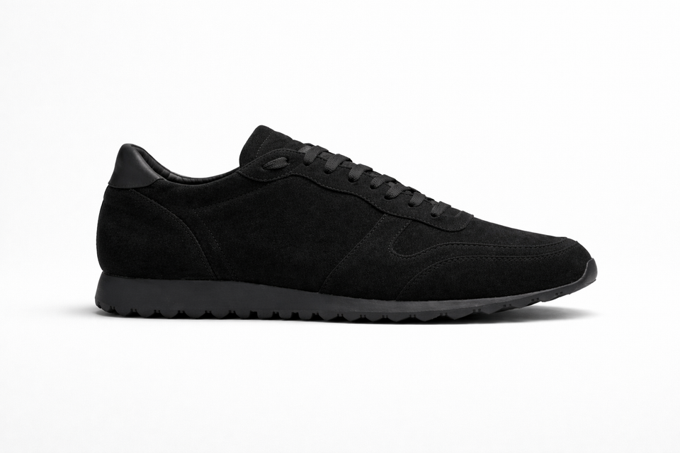 Sneakers RUNNER  en daim noir Men & Panda
