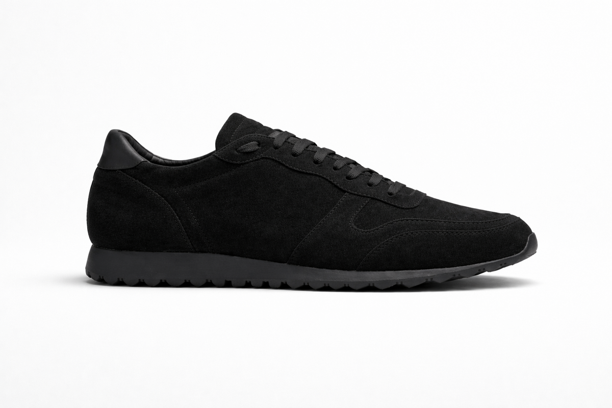 Sneakers RUNNER  en daim noir Men & Panda