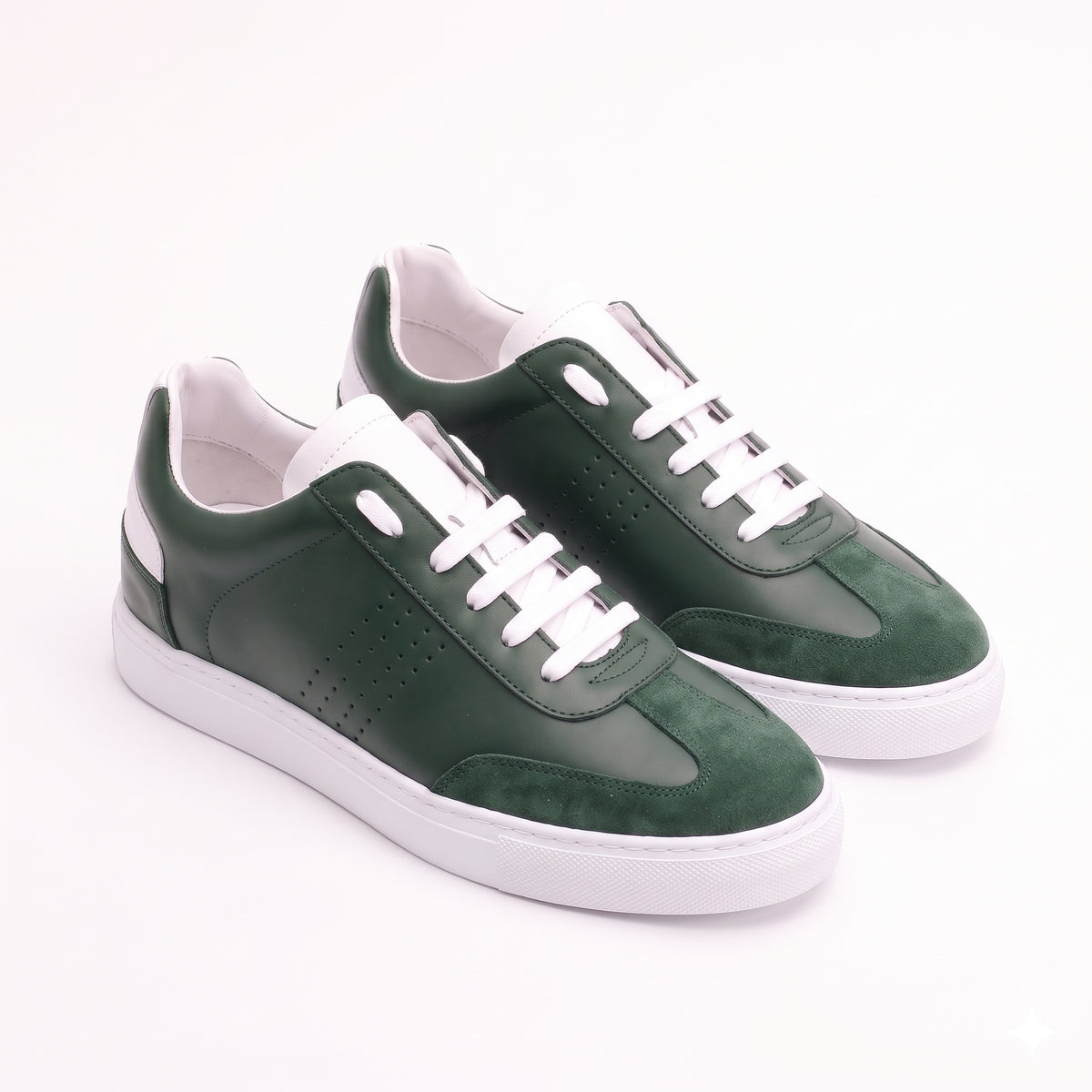 Sneakers BLAKE en cuir vert sapin Men & Panda