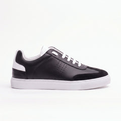 Sneakers BLAKE en cuir noir et blanc