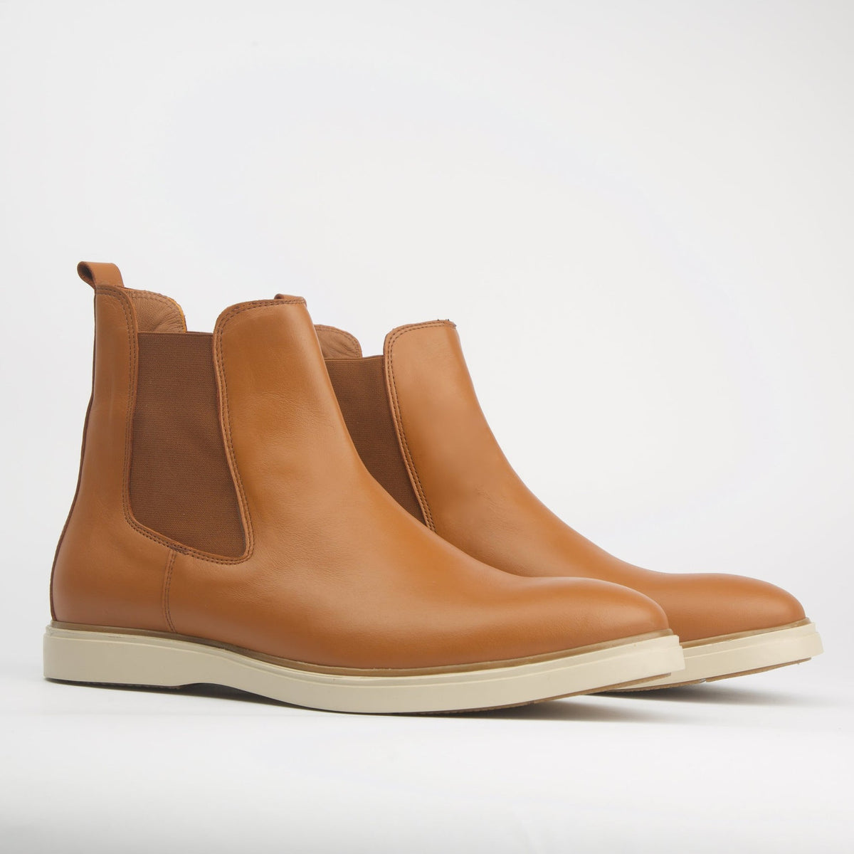 Bottine Chelsea en cuir camel Men & Panda