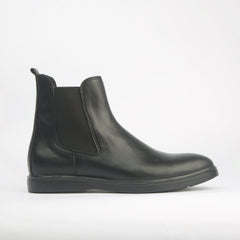 Bottine Chelsea en cuir noir