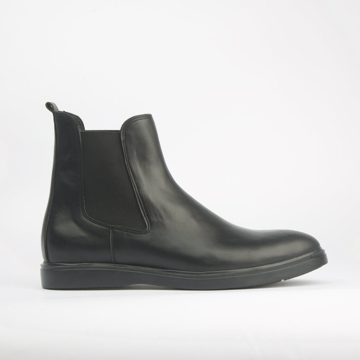Bottine Chelsea en cuir noir Men & Panda