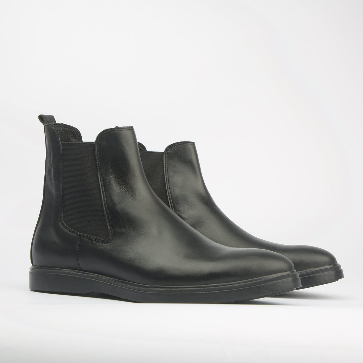 Bottine Chelsea en cuir noir Men & Panda