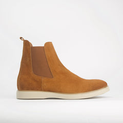 Bottine Chelsea en daim camel