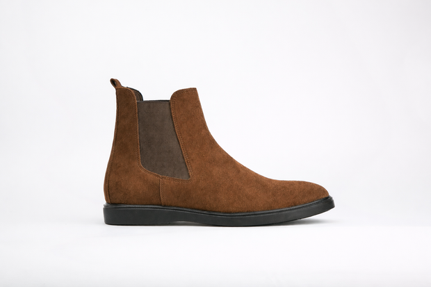 Bottine Chelsea en daim cognac Men & Panda