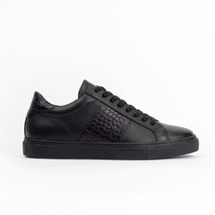 Sneakers GHOST en cuir croco noir