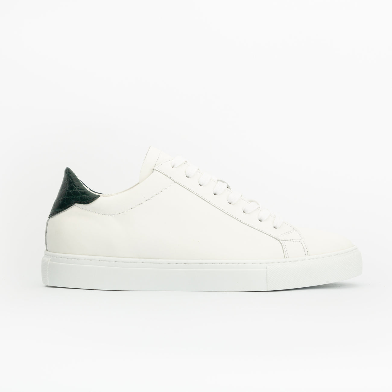 Sneakers GHOST cuir blanc - croco vert Men & Panda