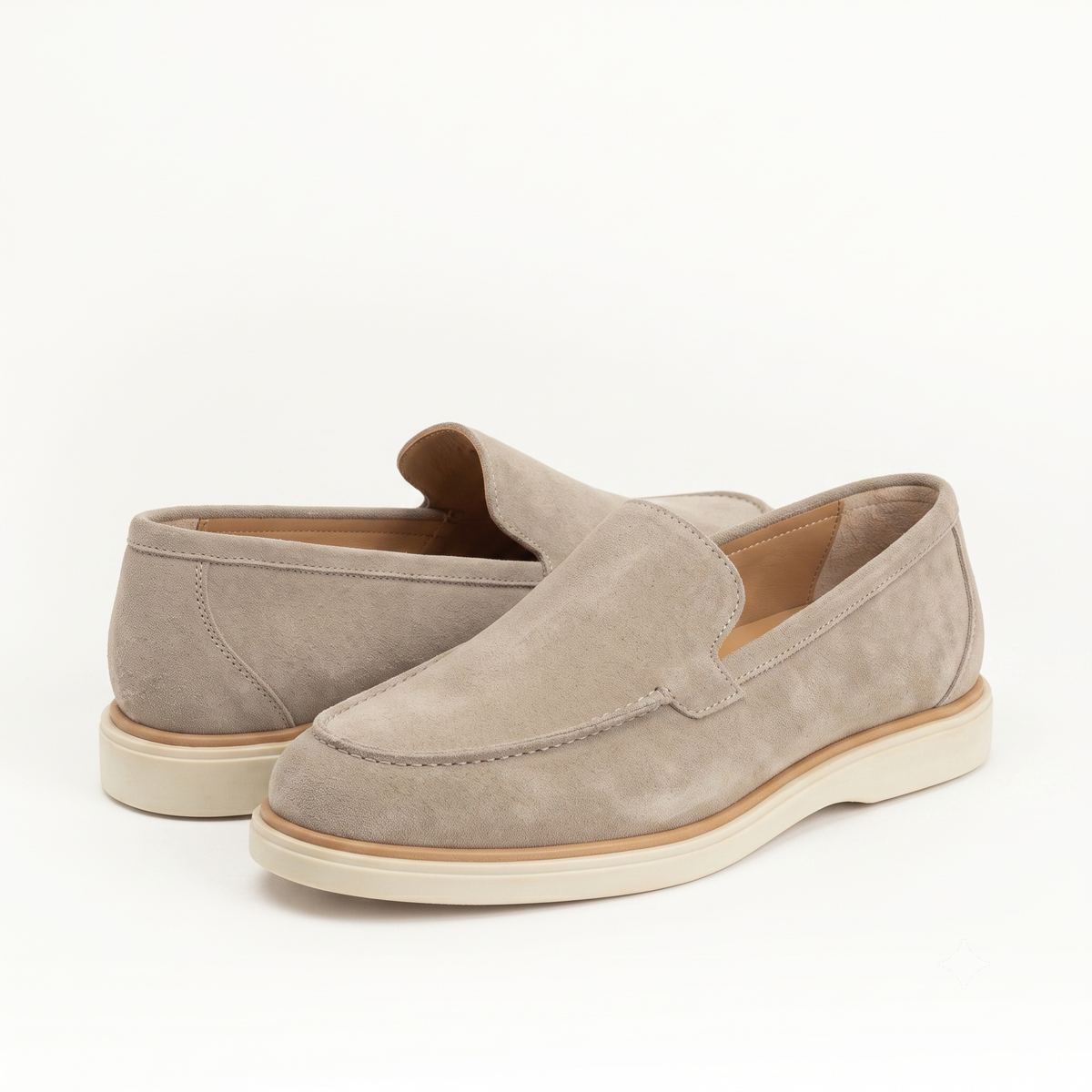 Mocassins en daim greige Men & Panda