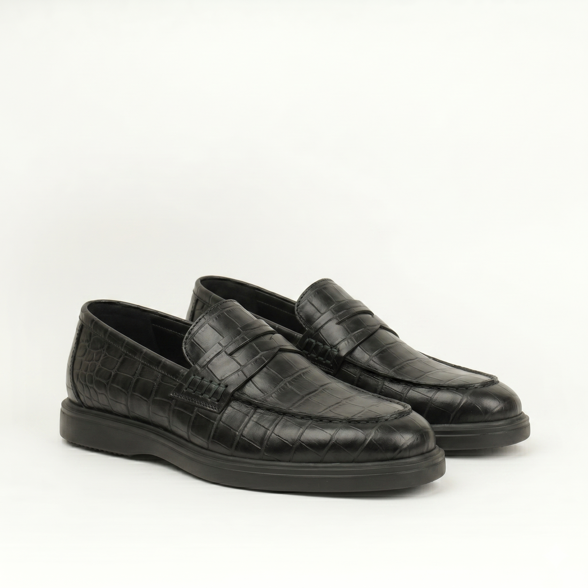 Mocassins en cuir croco Men & Panda