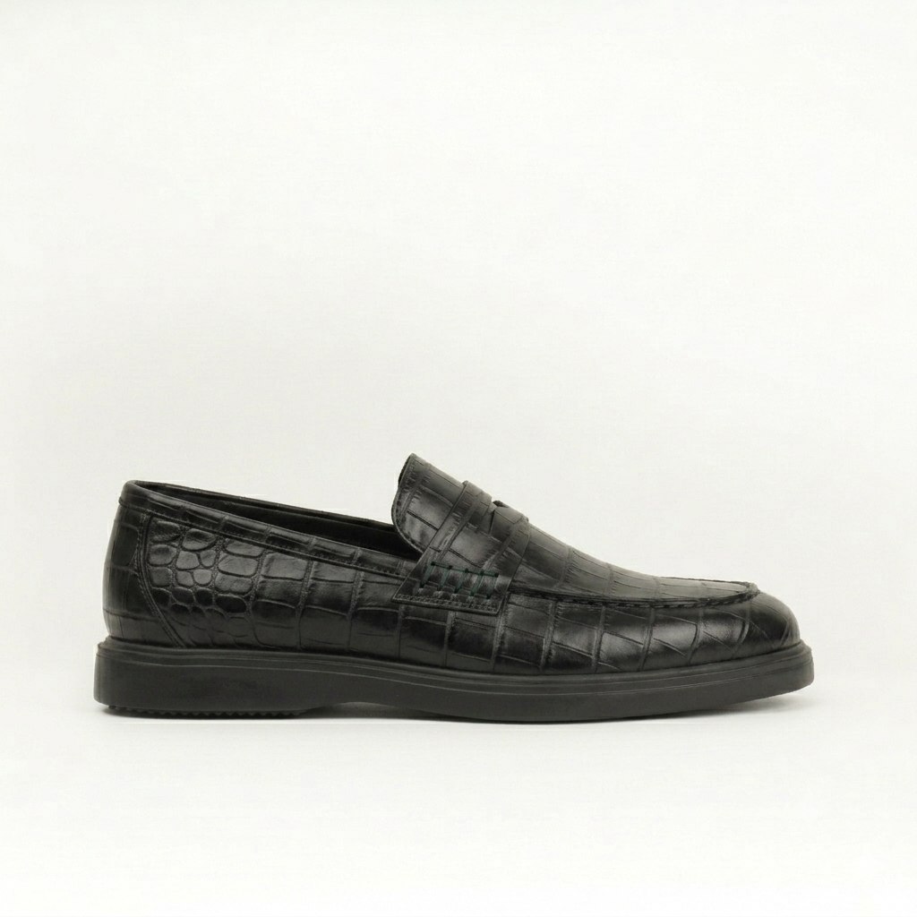 Mocassins en cuir croco Men & Panda