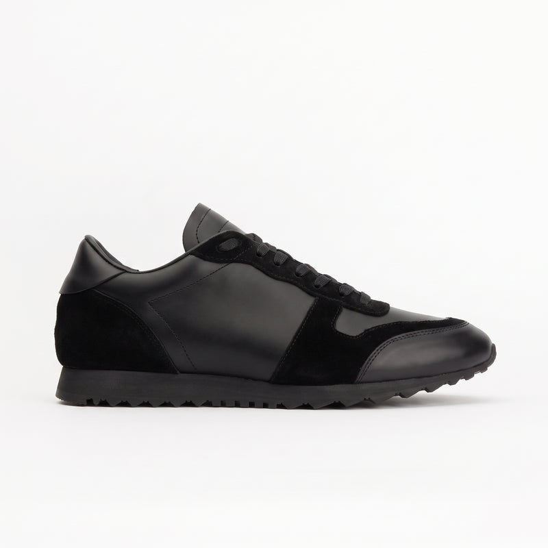 Sneakers RUNNER en cuir noir - daim noir Men & Panda