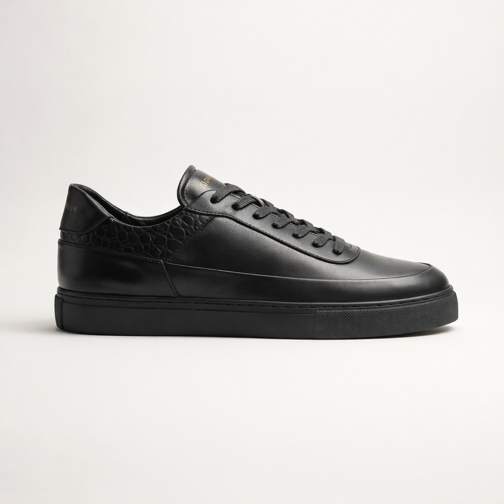Sneakers SATURNE en cuir noir Men & Panda