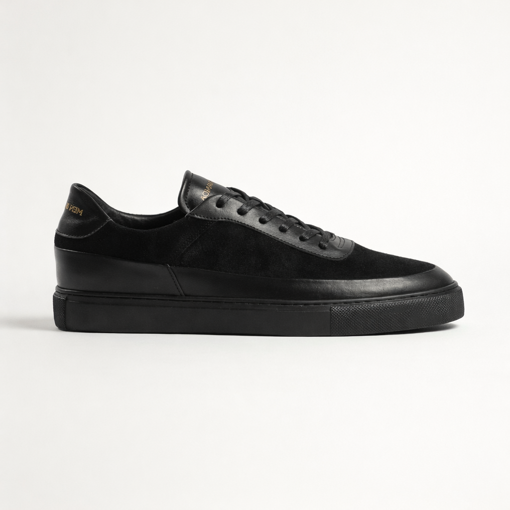 Sneakers SATURNE en daim noir Men & Panda