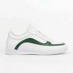 Sneakers WAVES en cuir blanc et vert