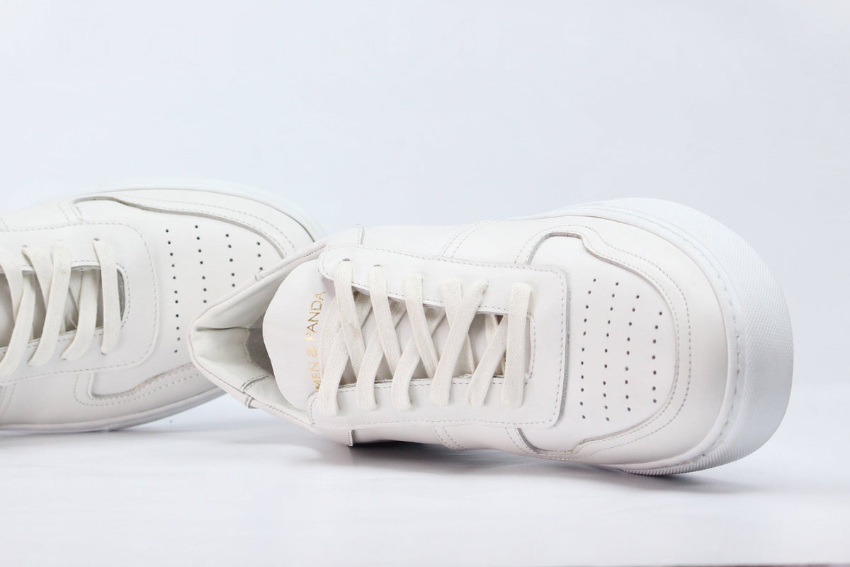 Sneakers BASE cuir blanc