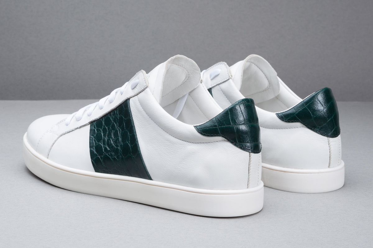 Sneakers GHOST en cuir croco vert Men & Panda